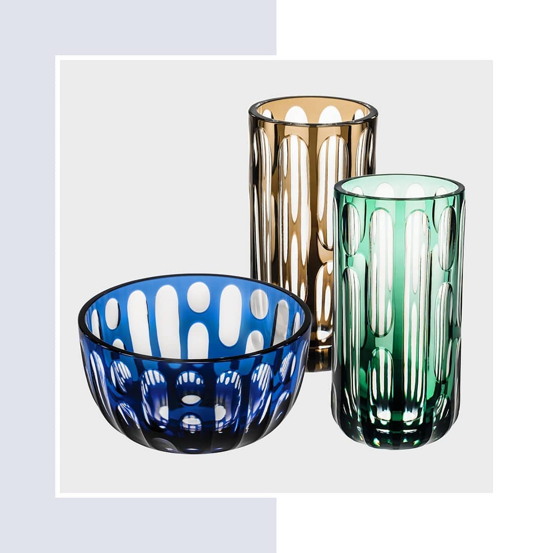 Cattedrale - case with double brown vase by Vista Alegre - Set View