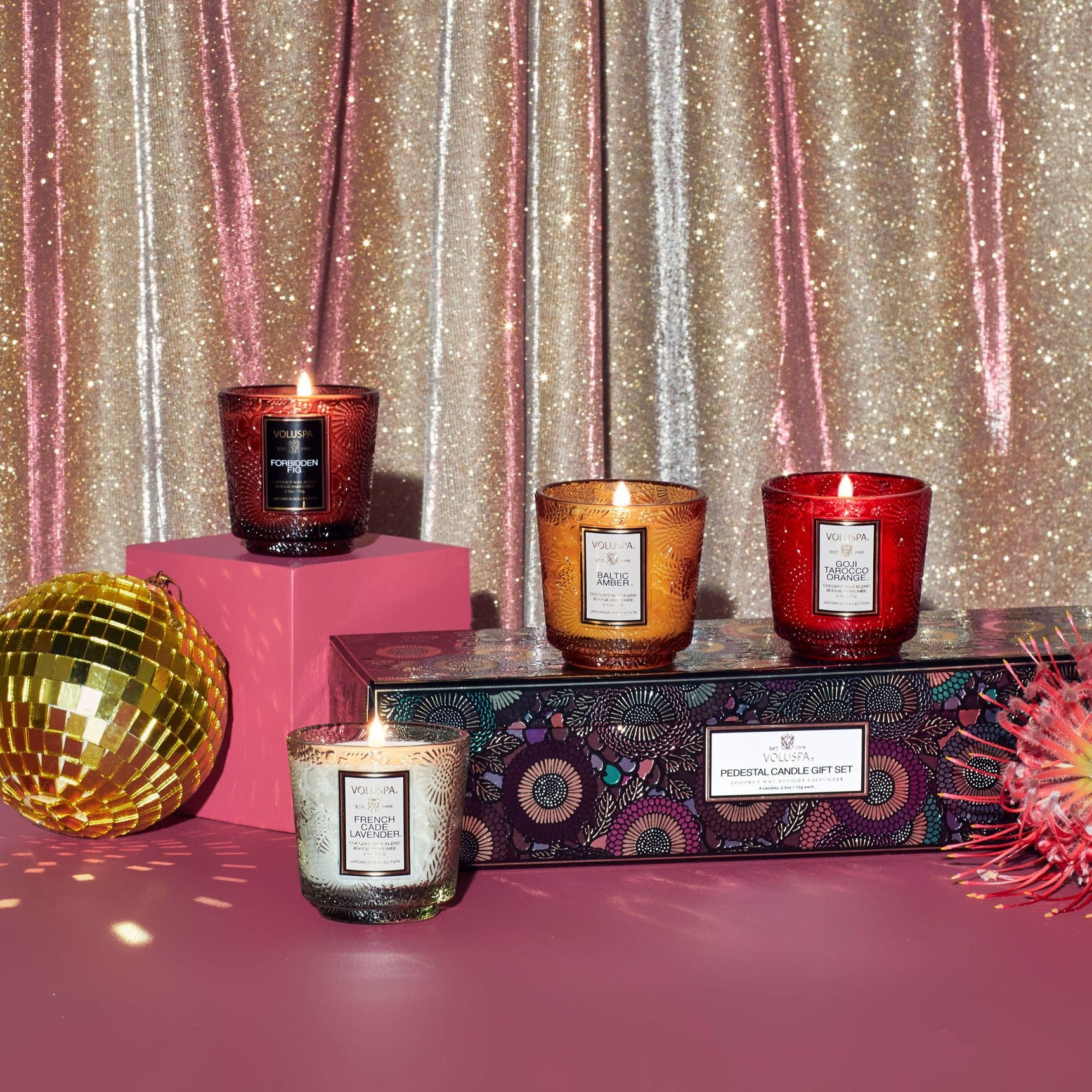 JAPONICA BEST SELLER PEDESTAL CANDLE GIFT 4PC*72G - LAZADO