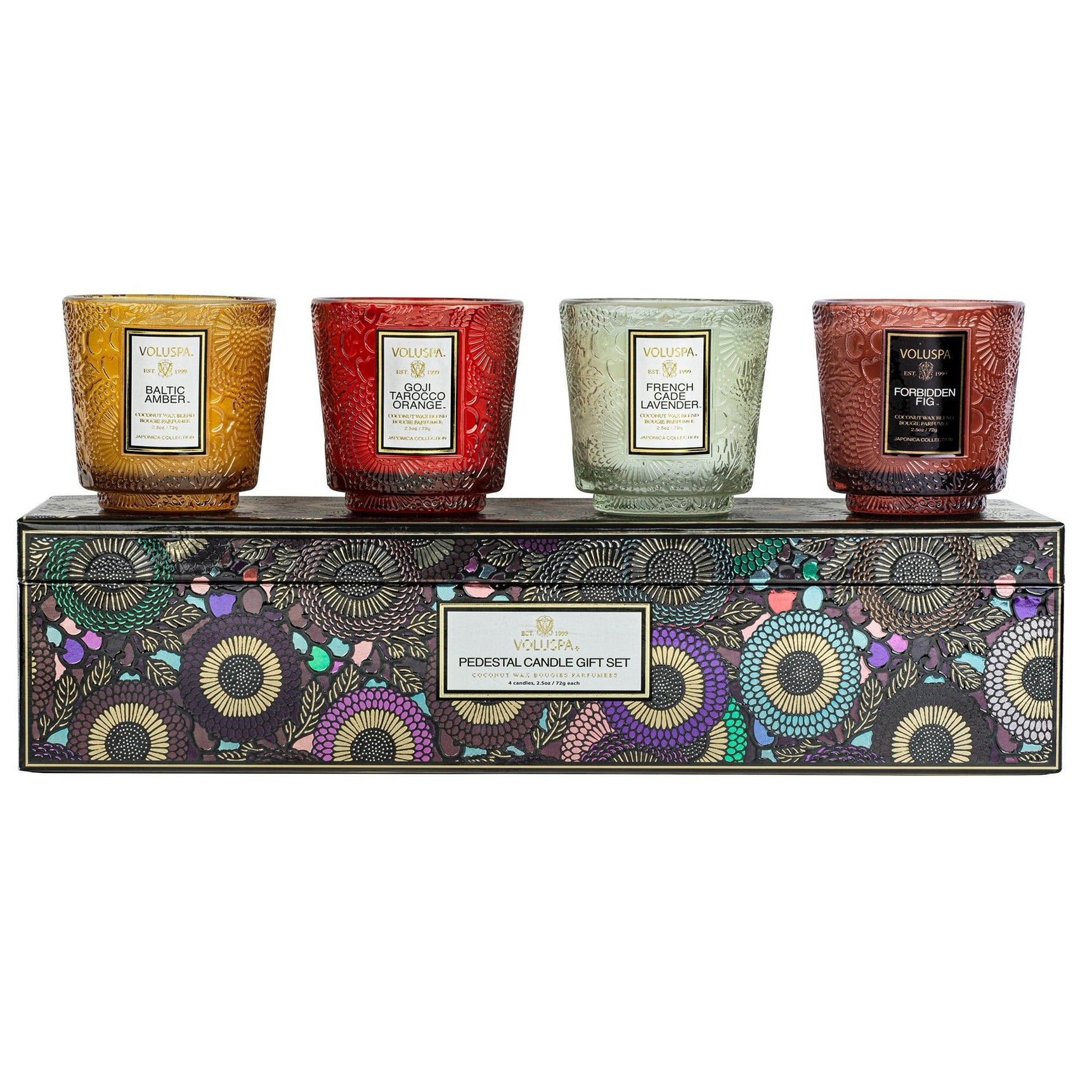 JAPONICA BEST SELLER PEDESTAL CANDLE GIFT 4PC*72G - LAZADO