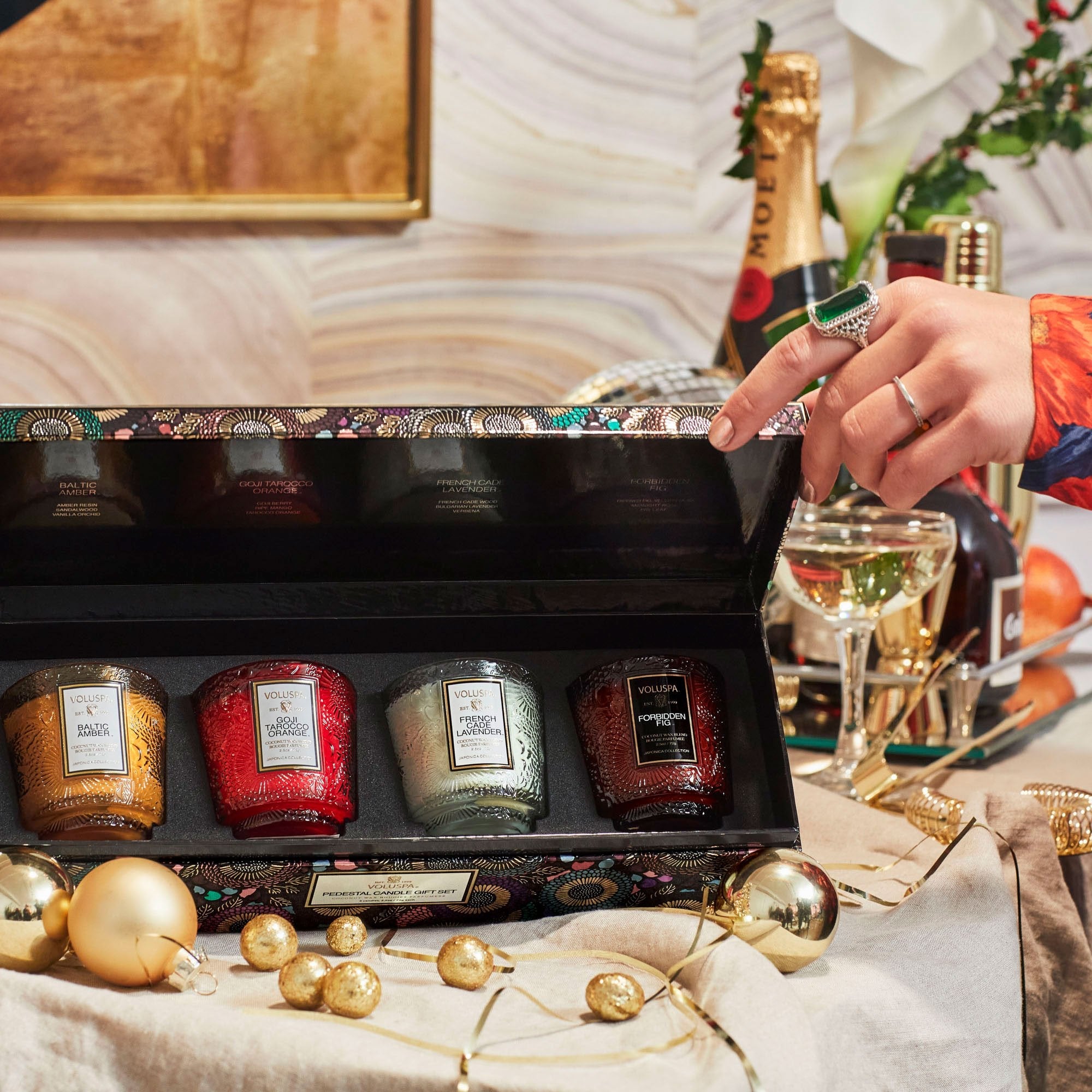 JAPONICA BEST SELLER PEDESTAL CANDLE GIFT 4PC*72G - LAZADO