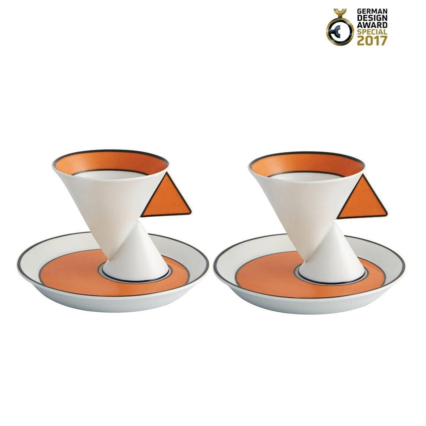 Jazz - Set 2 Coffee Cups and Saucers - LAZADO