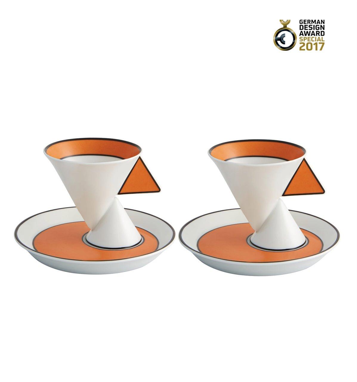 Jazz - Set 2 Coffee Cups and Saucers - LAZADO