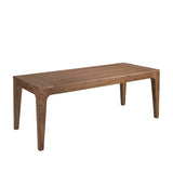 Rectangular extendable dining table in walnut