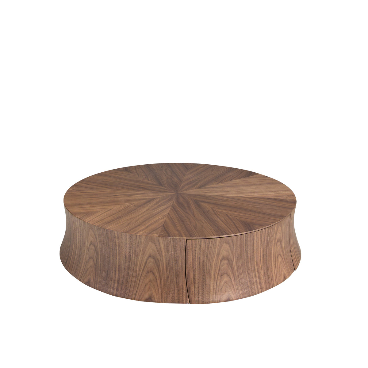 Round Walnut Coffee Table