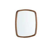Square walnut wall mirror