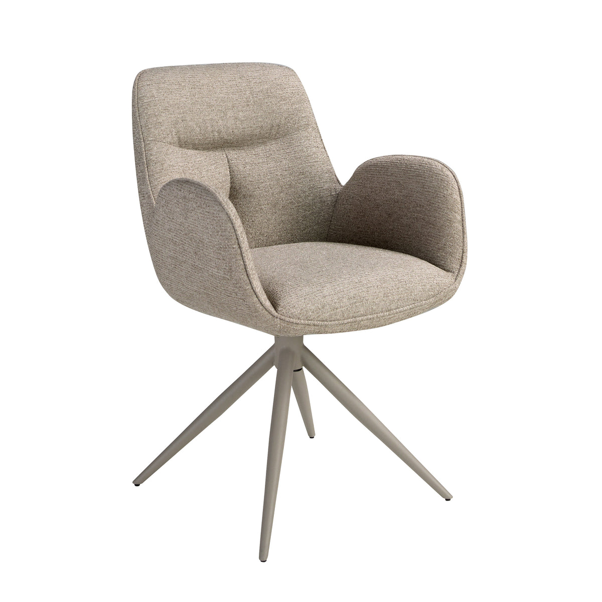 Swivel chair in beige fabric