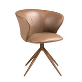 Swivel chair in camel leatherette
