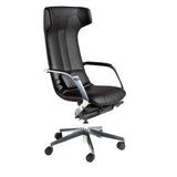 Black leatherette  swivel office chair