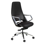 Black leatherette  swivel office chair