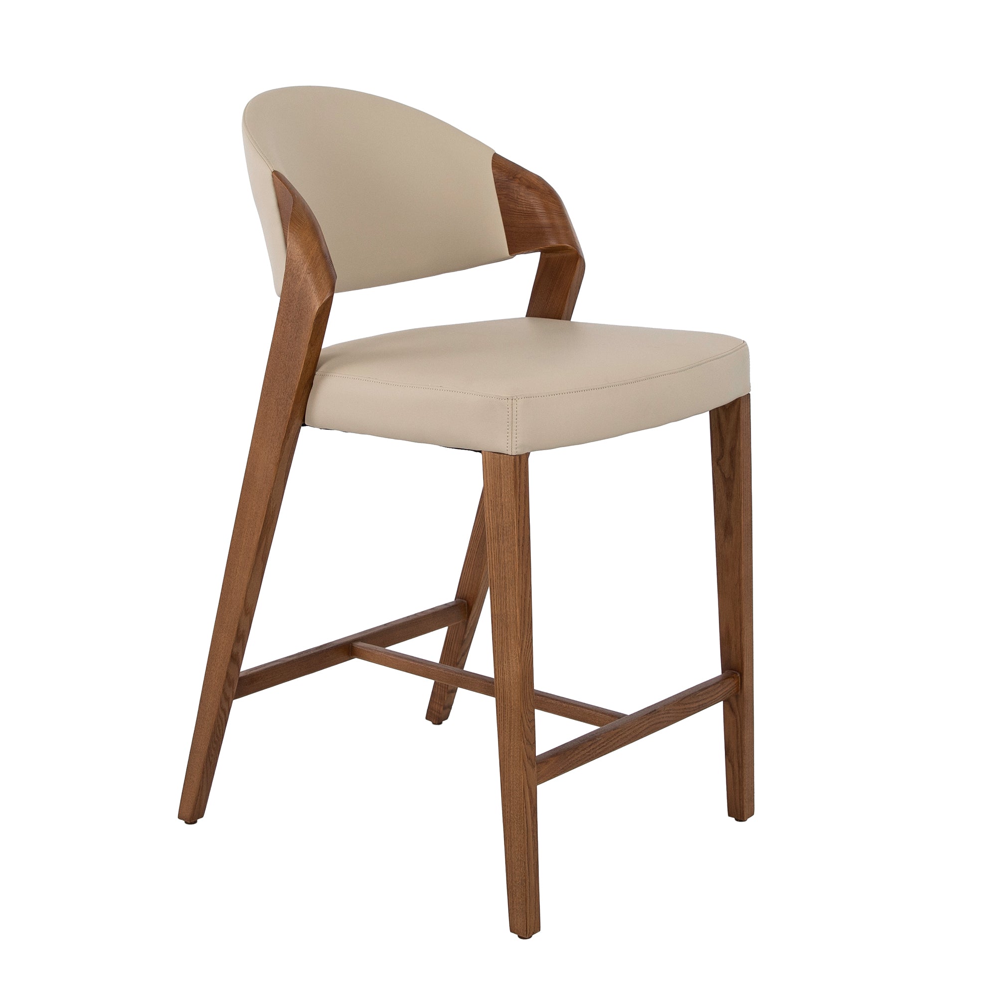Stool in mink leatherette