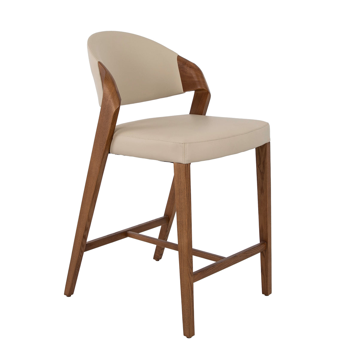 Stool in mink leatherette