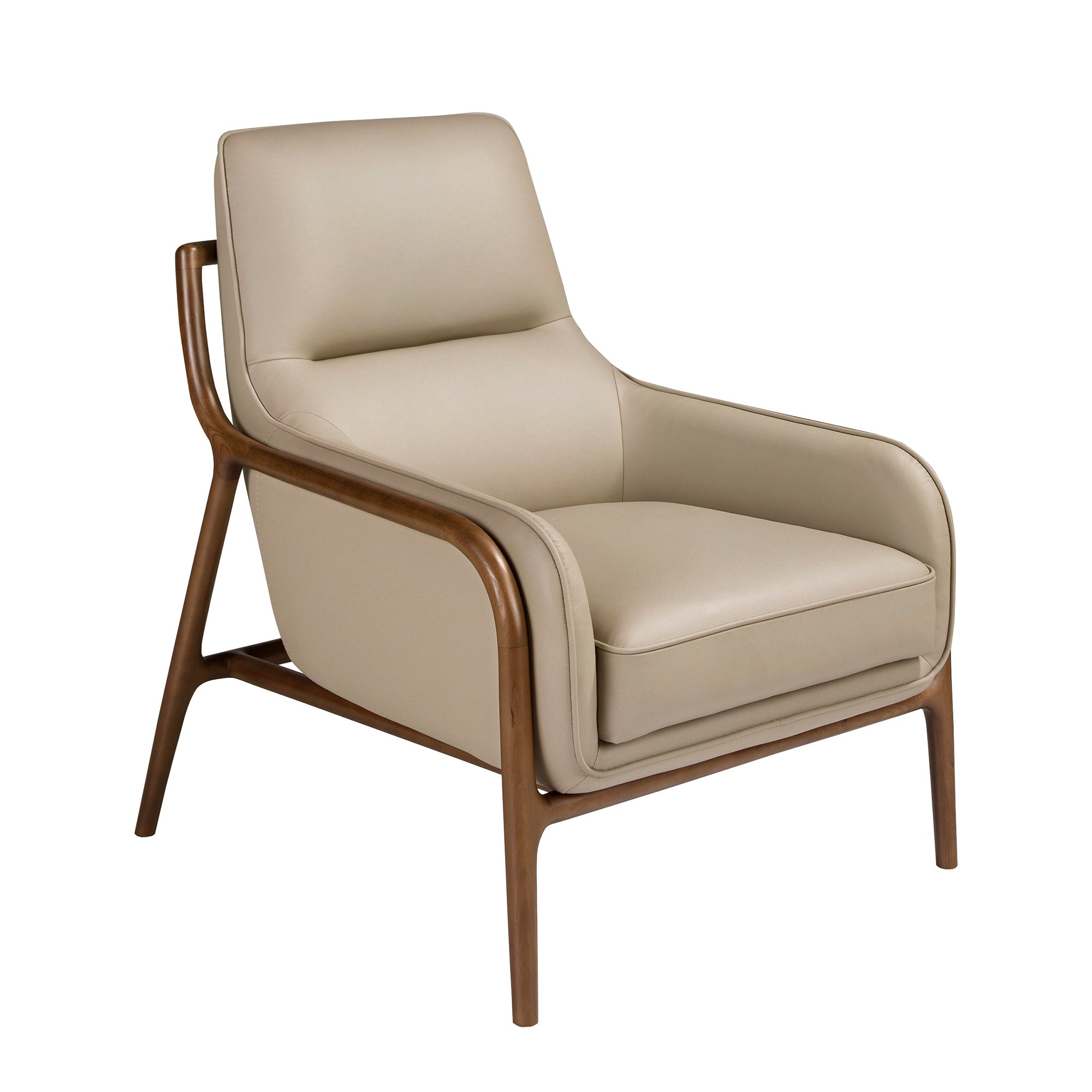 Mink leather armchair
