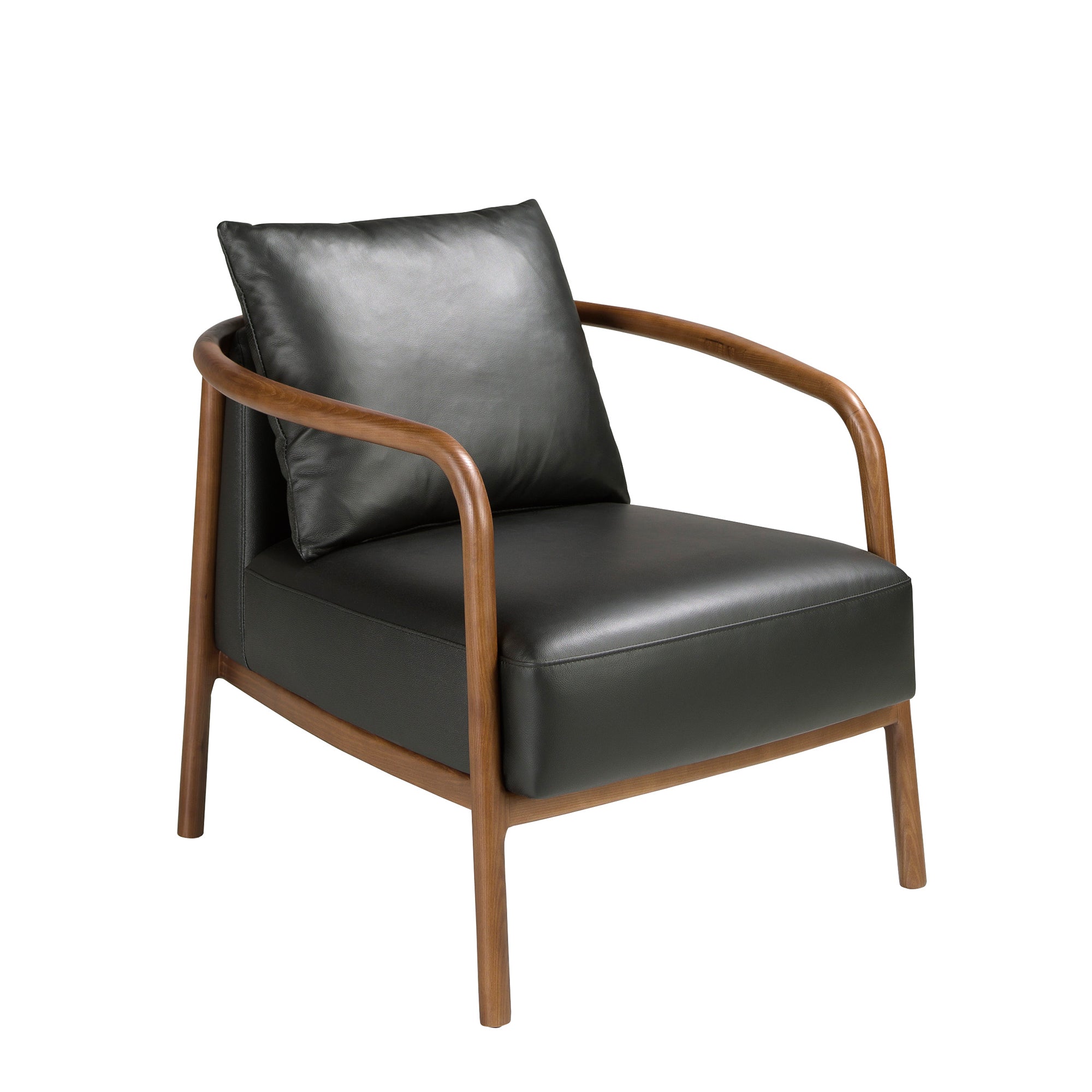 Black leather armchair