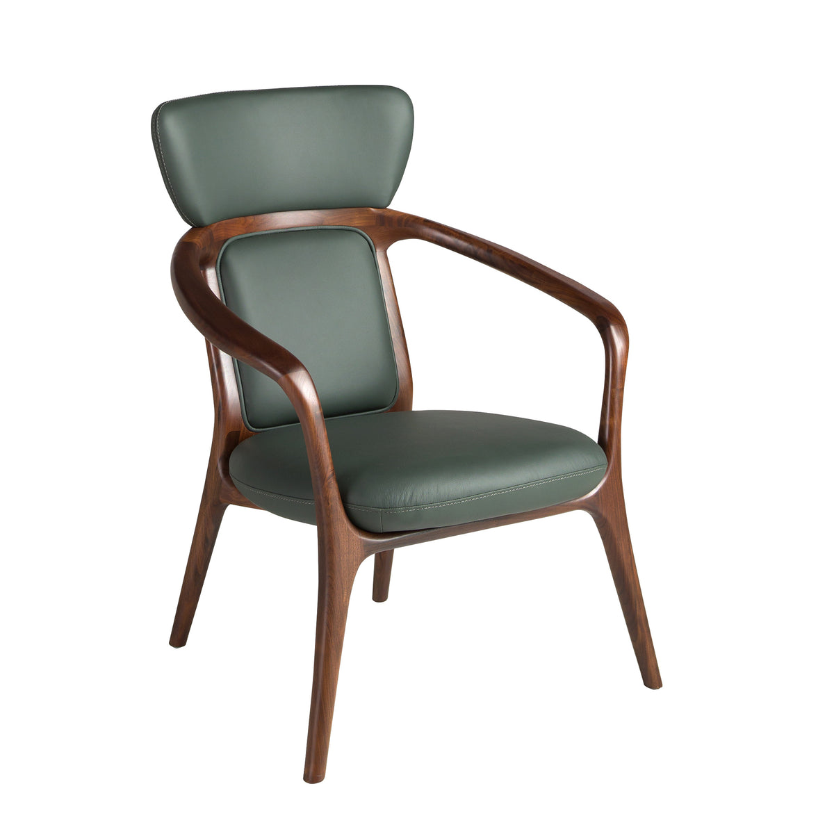 Dark green leatherette  armchair
