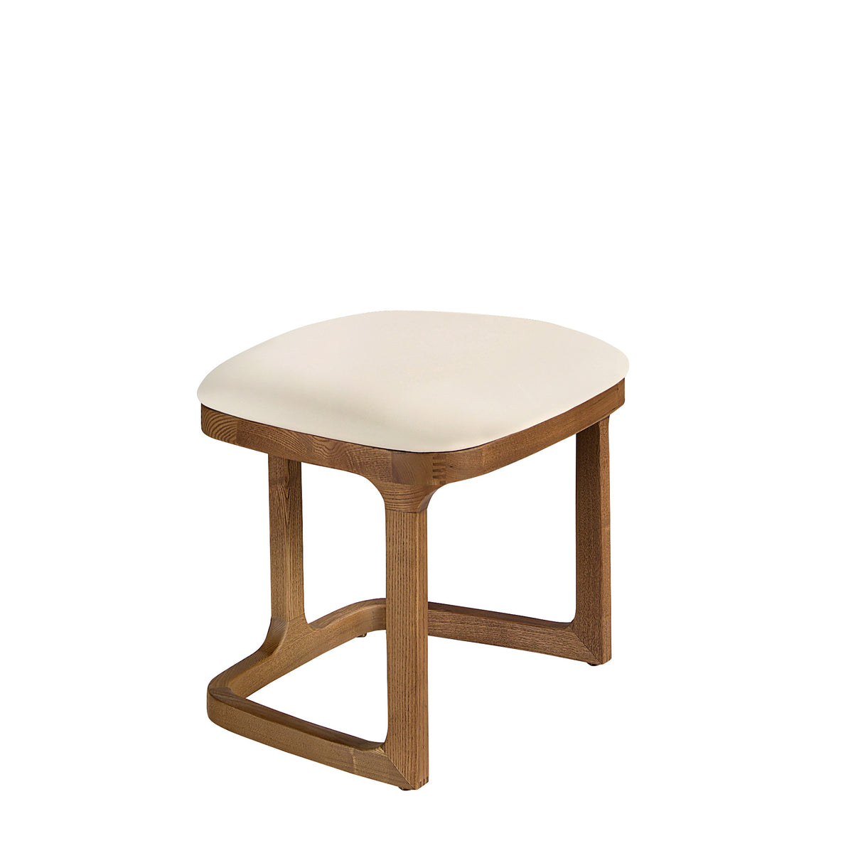 Bench in sand-coloured leatherette