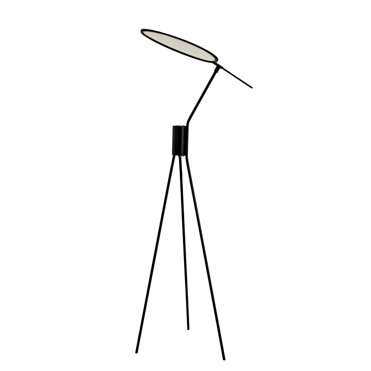 Black steel floor lamp