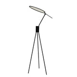 Black steel floor lamp