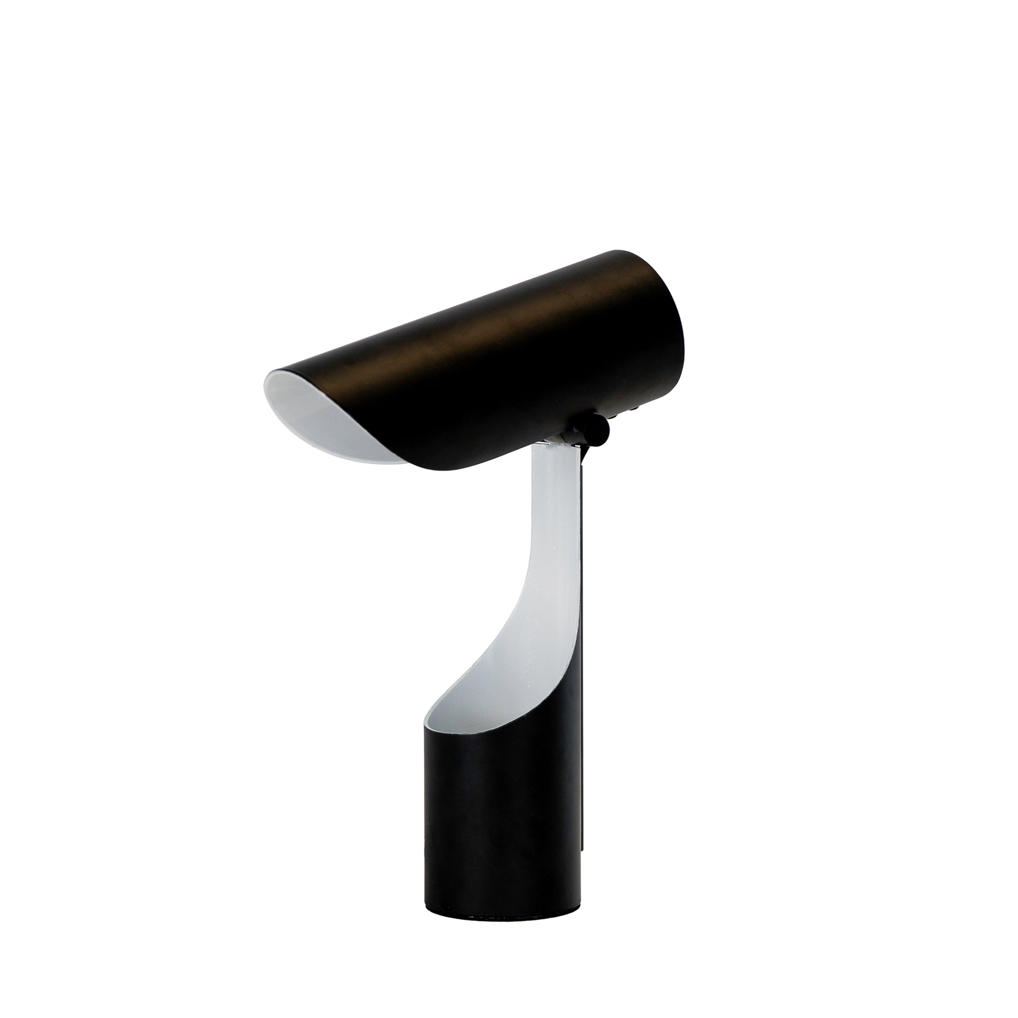 Table lamp in black and white steel