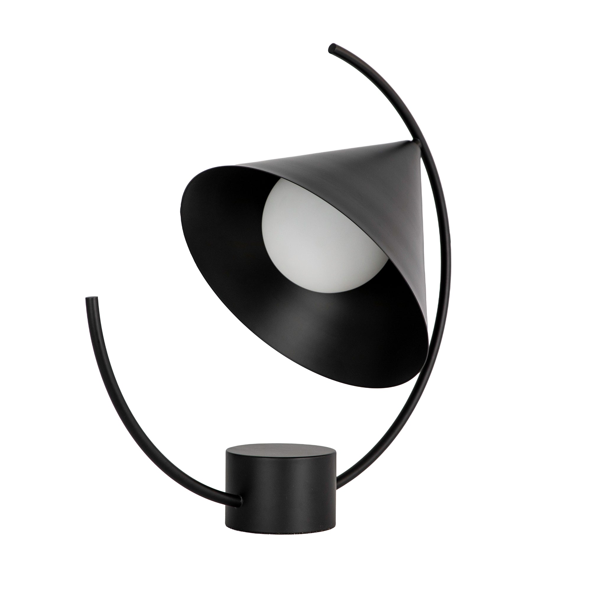 Table lamp in black steel