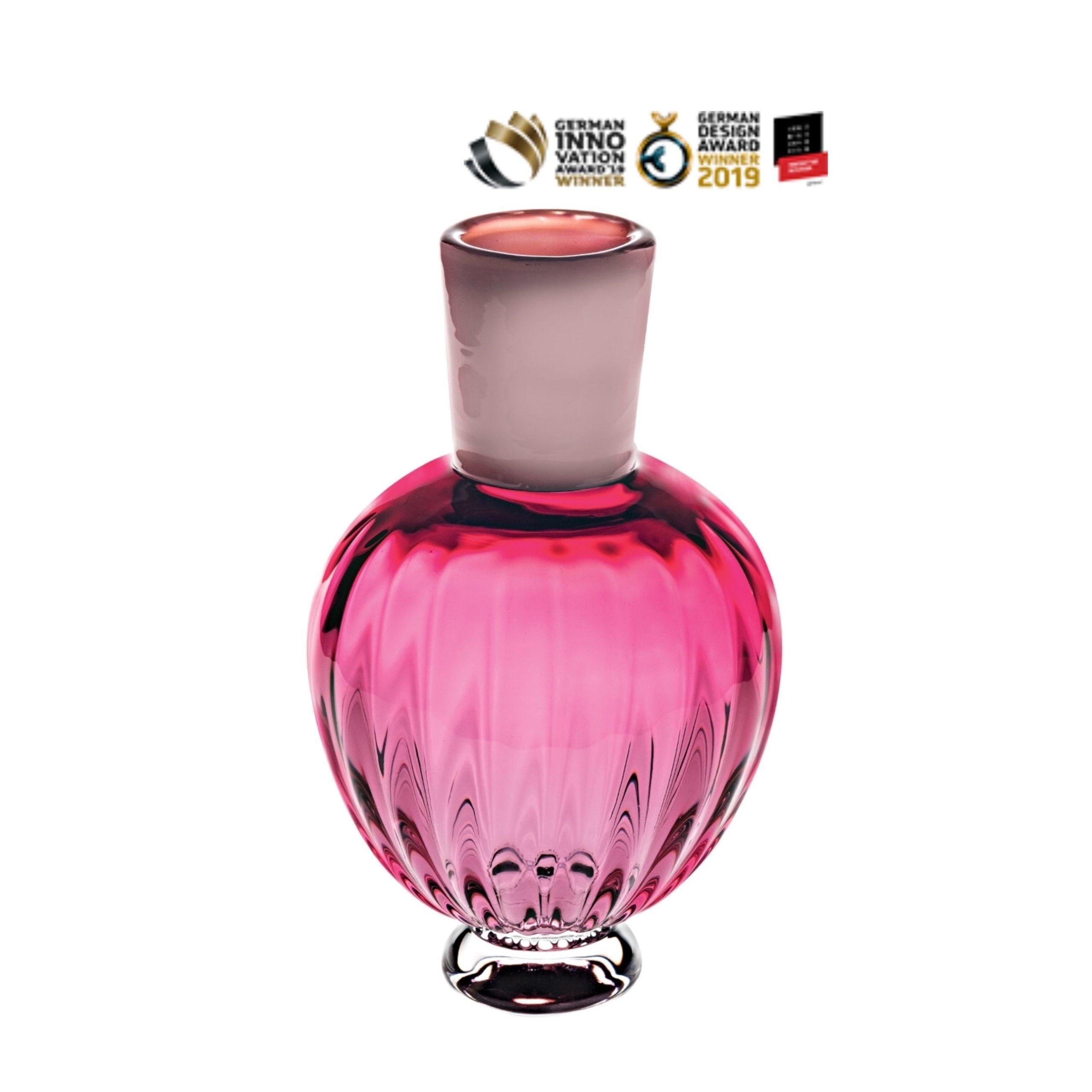 Large Vase Caneleto Pink by Vista Alegre - Alternate Angle