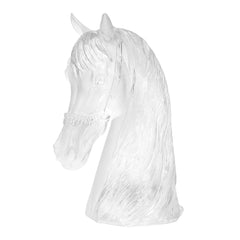 Crystal Clear Horse Head Sculpture