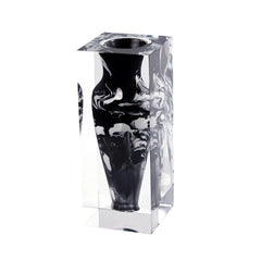 Fine-Neck Acrylic Vase – Black Mottle