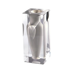 Fine-Neck Acrylic Vase – White by LAZADO-Decor - Alternate Angle