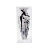 Fine-Neck Acrylic Vase – White Mottle by LAZADO-Decor - Alternate Angle
