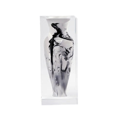 Fine-Neck Acrylic Vase – White Mottle