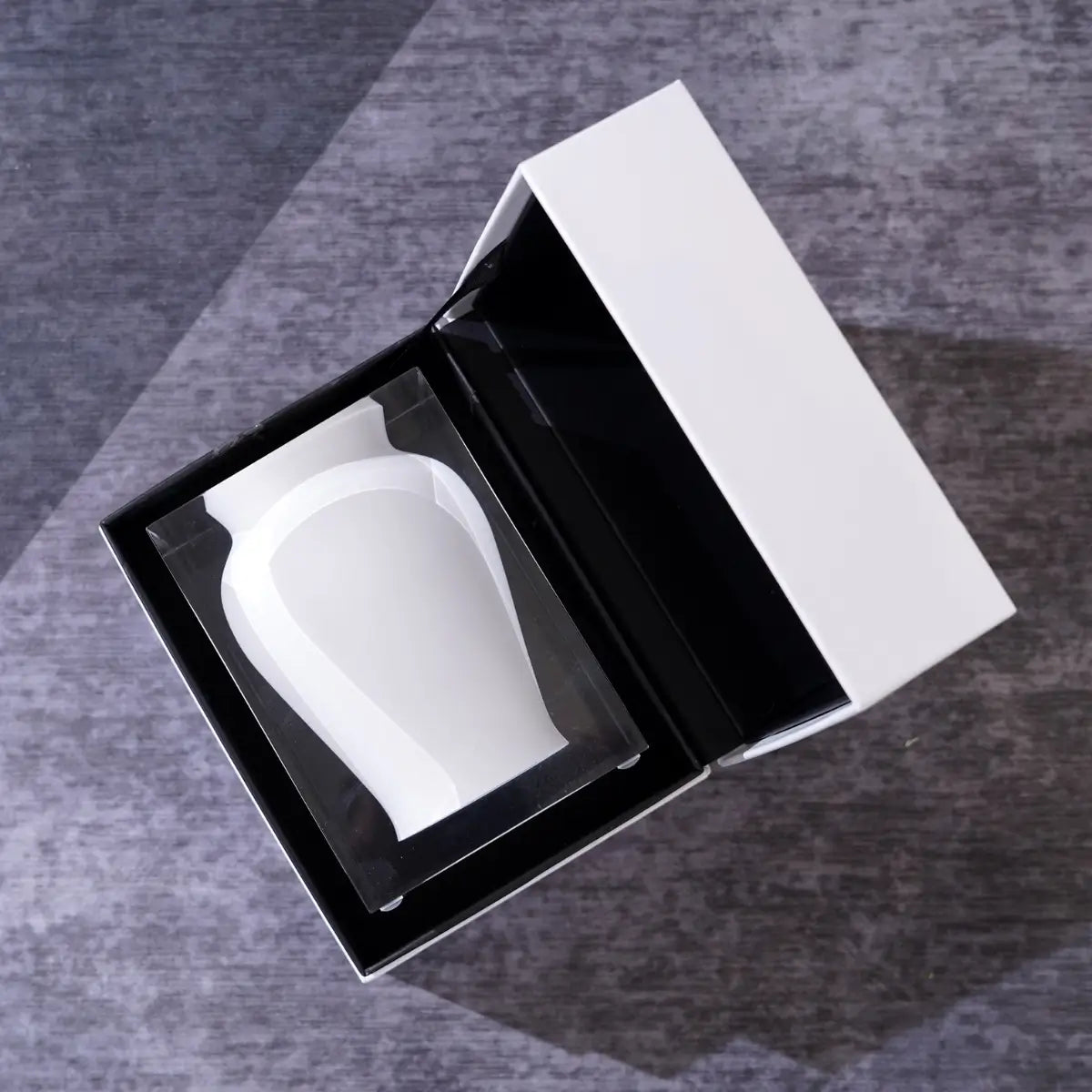 Wide-Mouthed Acrylic Vase – White