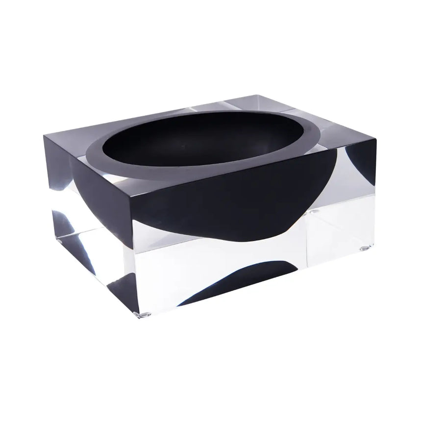 وعاء أكريليك بلوك – لون أسود أنيق