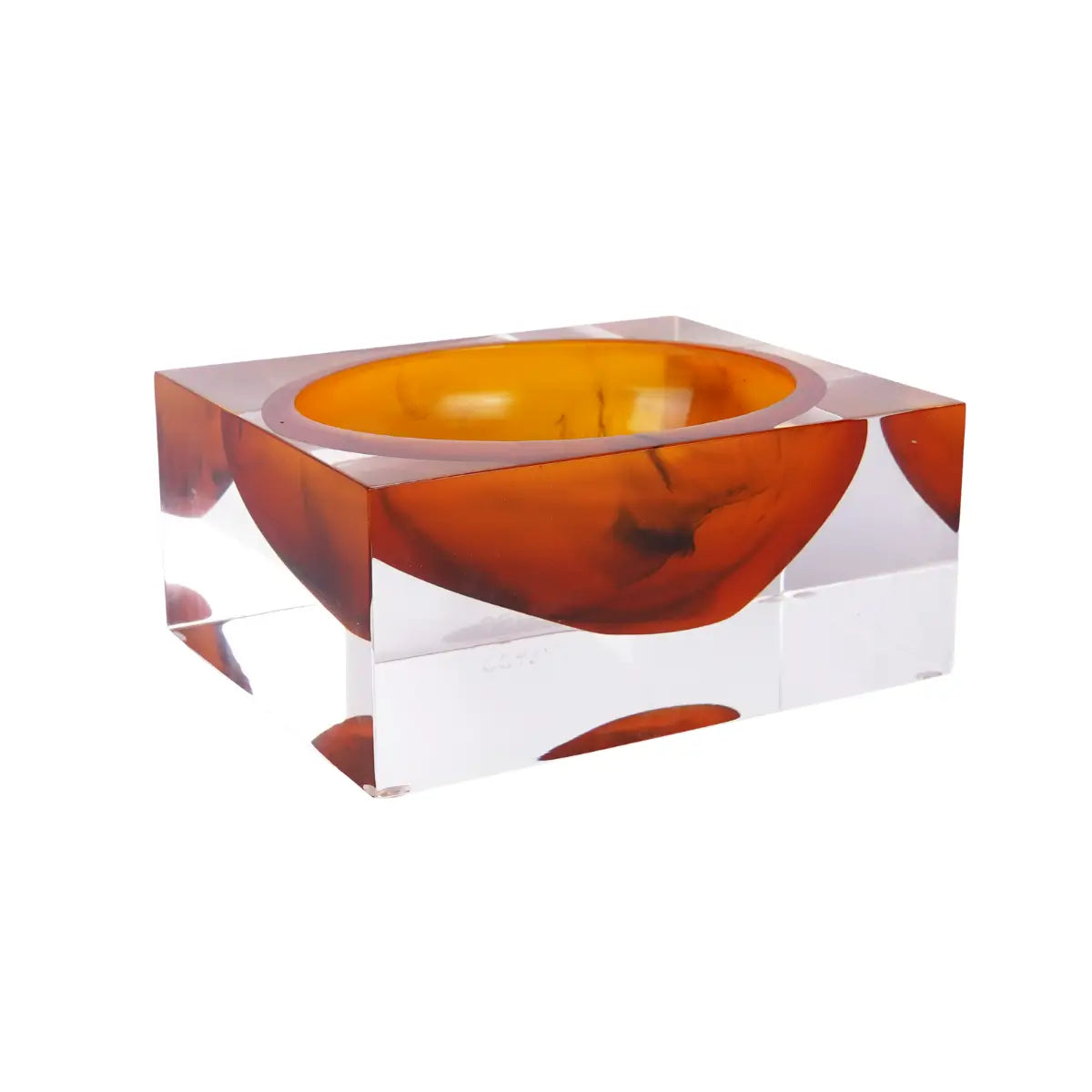 وعاء أكريليك بلوك – لون عنبري دافئ