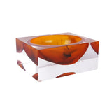 Acrylic Block Bowl – Amber by LAZADO-Decor - Alternate Angle