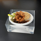 Acrylic Block Bowl – White by LAZADO-Decor - Alternate Angle
