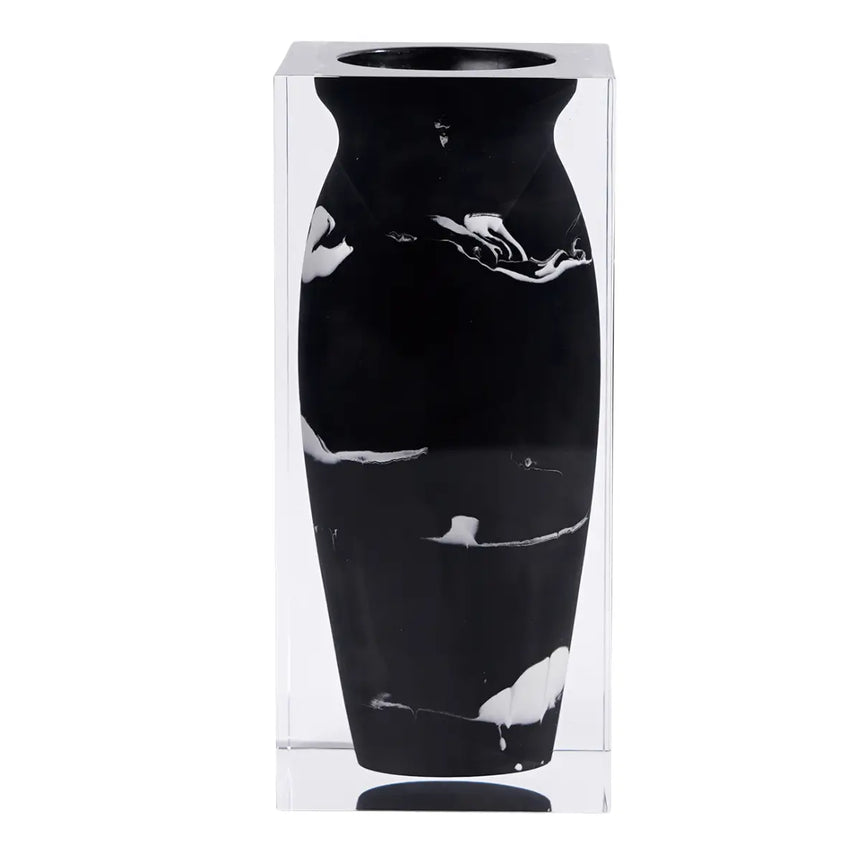 Taibai Acrylic Art Vase – Black Mottle