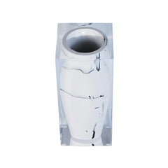 Taibai Acrylic Art Vase – White Mottle by LAZADO-Decor - Alternate Angle