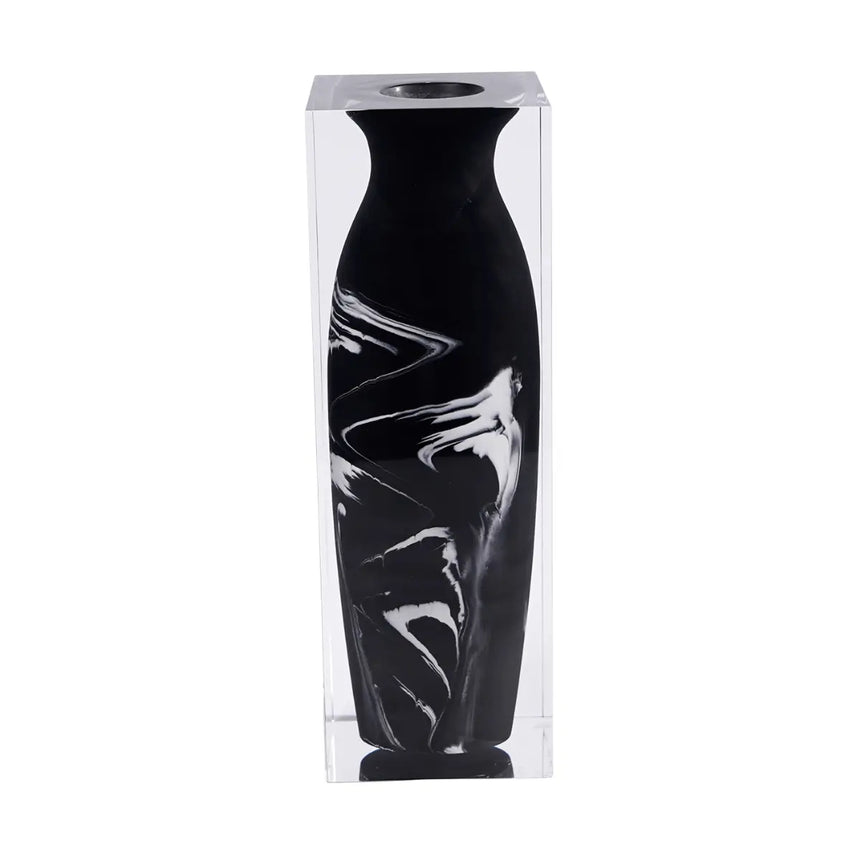 Taibai Acrylic Art Vase – Black Mottle