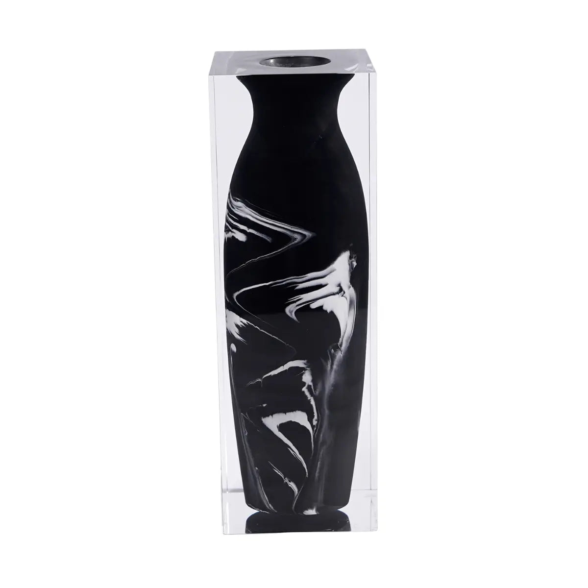 Taibai Acrylic Art Vase – Black Mottle