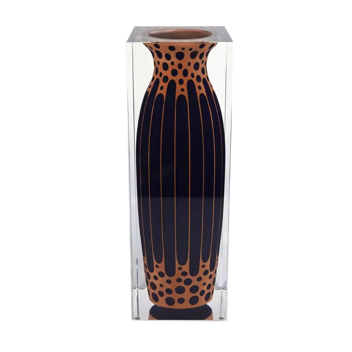 Taibai Acrylic Art Vase – Brown Mottle by LAZADO-Decor - Alternate Angle