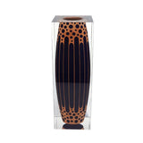 Waist-Drum Acrylic Art Vase – Brown Mottle by LAZADO-Decor - Alternate Angle