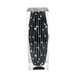 Waist-Drum Acrylic Art Vase – Dark Green Mottle by LAZADO-Decor - Alternate Angle
