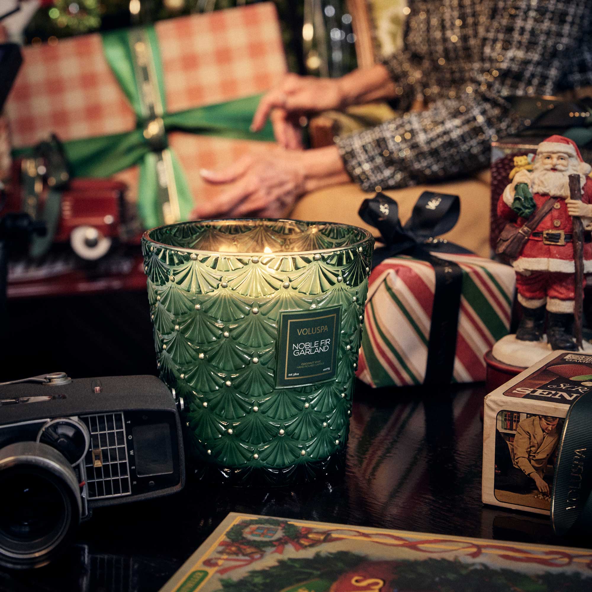 NOBLE FIR GARLAND - 3WICK HEARTH CANDLE 1077G - LAZADO