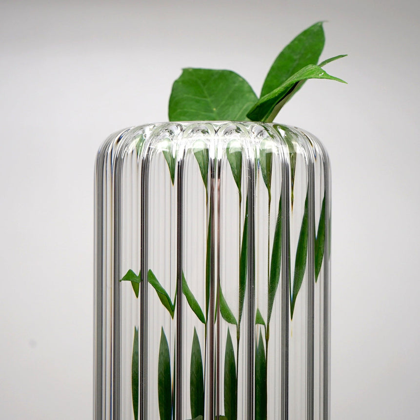 Naxos - clear asymmetrical vase - LAZADO