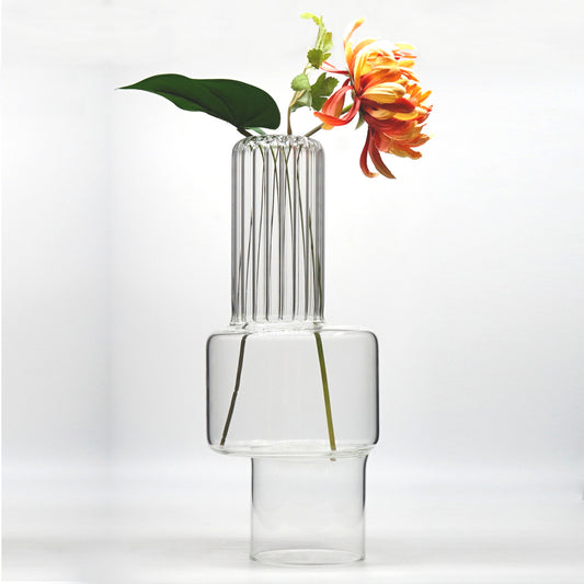 Naxos - clear asymmetrical vase - LAZADO