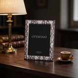 Miro Silver Photo Frame — Dark Grey Python · 13×18 cm