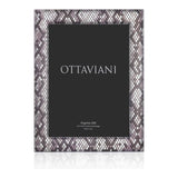 Miro Silver Photo Frame — Dark Grey Python · 13×18 cm
