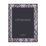 Miro Silver Photo Frame — Dark Grey Python · 9×13 cm
