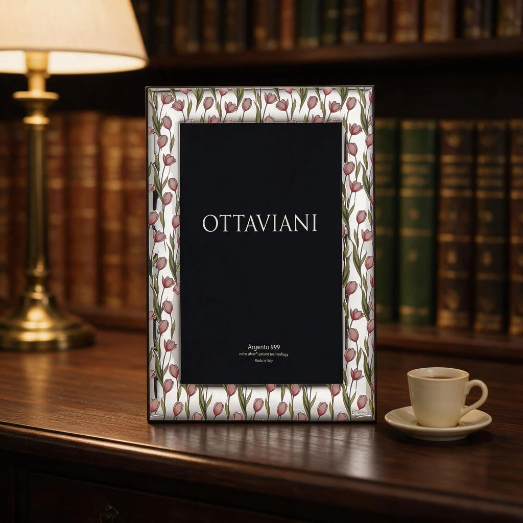Miro Silver Photo Frame — Tulipani · 18×24 cm