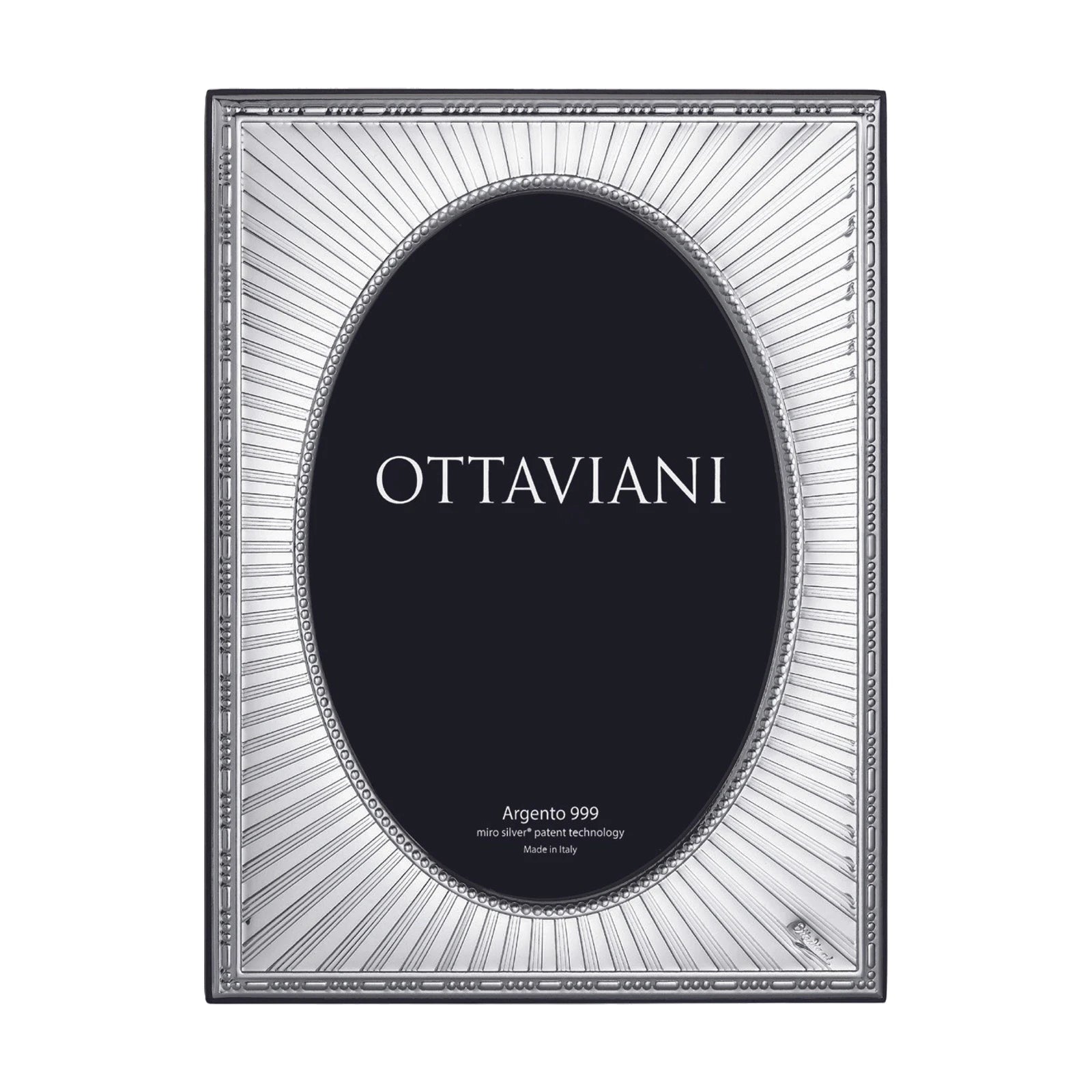 Miro Silver Photo Frame — Il Sole, Oval · 13×18 cm