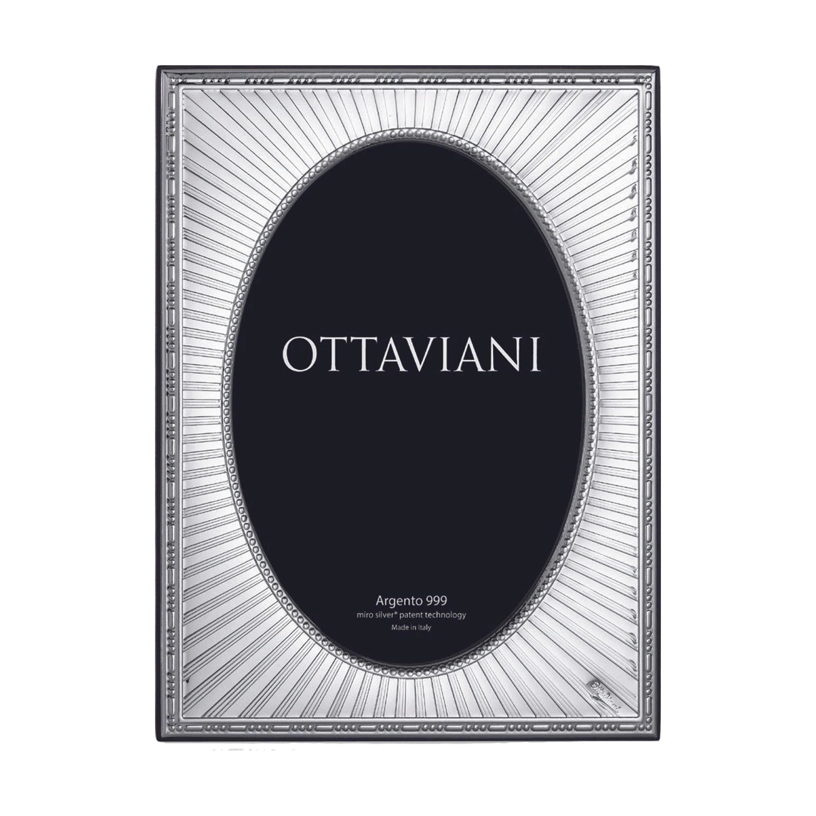 Miro Silver Photo Frame — Il Sole, Oval · 10×15 cm